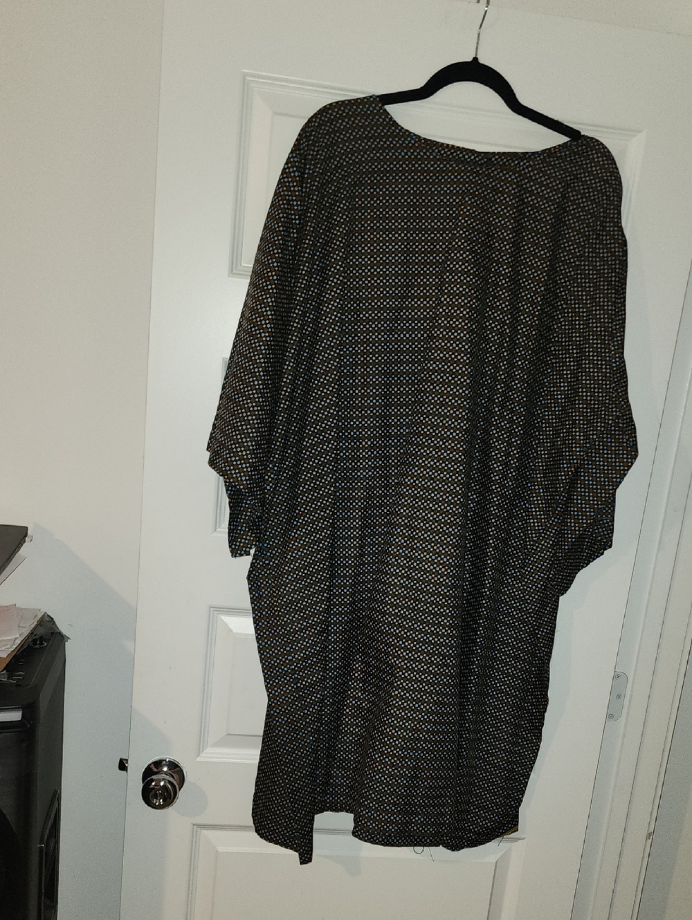 Black and Gold Printed Women's Dress